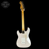Full back of Fender Custom Shop 1957 Stratocaster Relic White Blonde AAA Maple Neck.