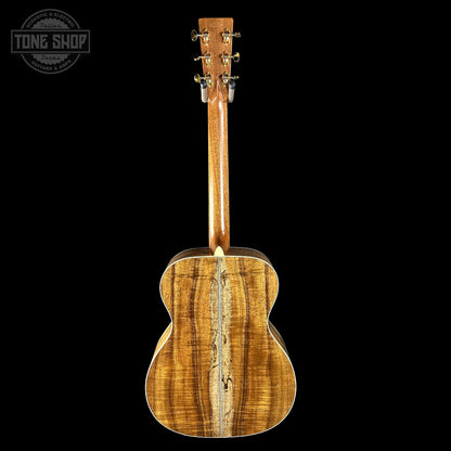 Full back of Martin Custom Shop OM 41 Style Adirondack / Exceptional Broad Figure Koa.