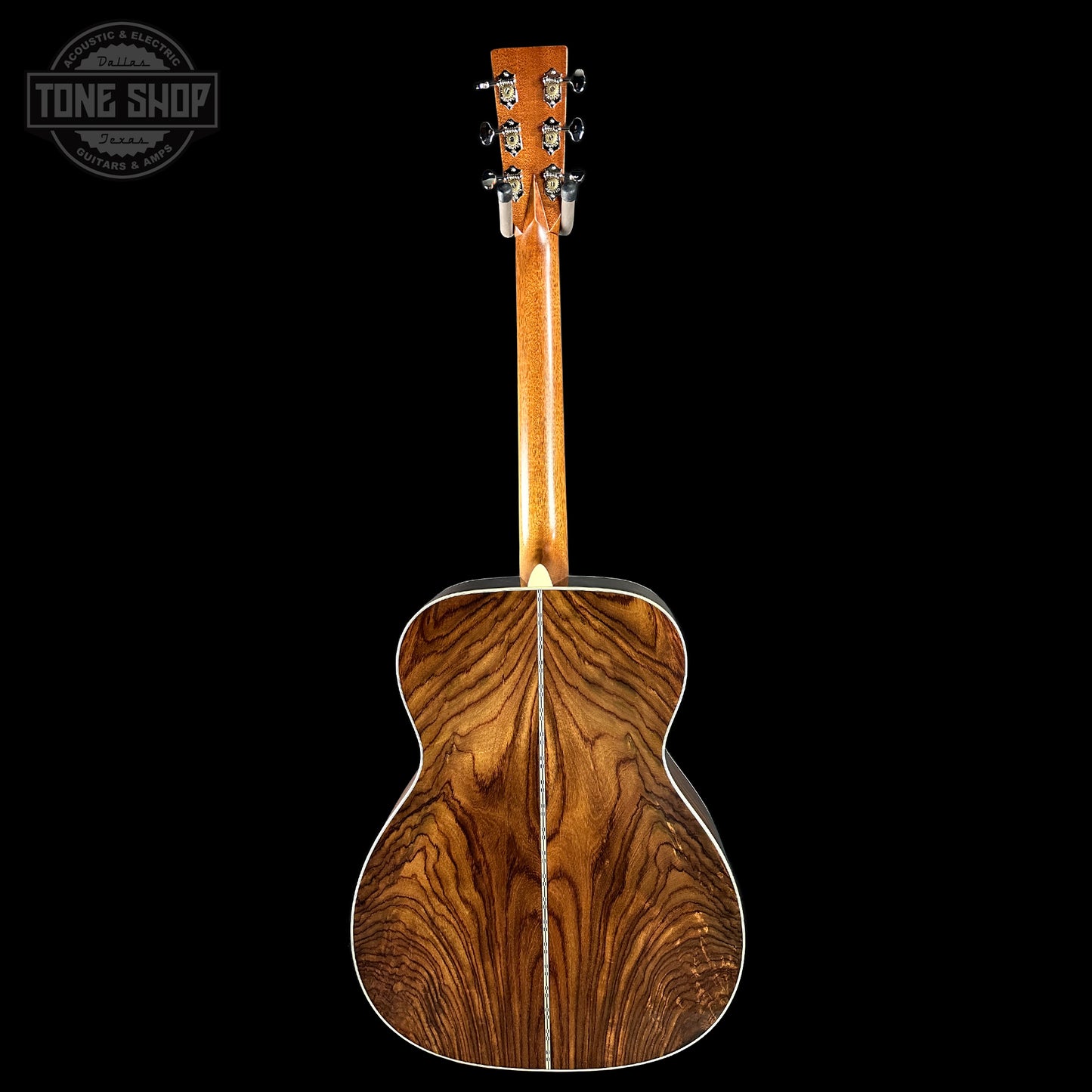 Full back of Martin Custom Shop 0000 Wild Grain East Indian Rosewood.
