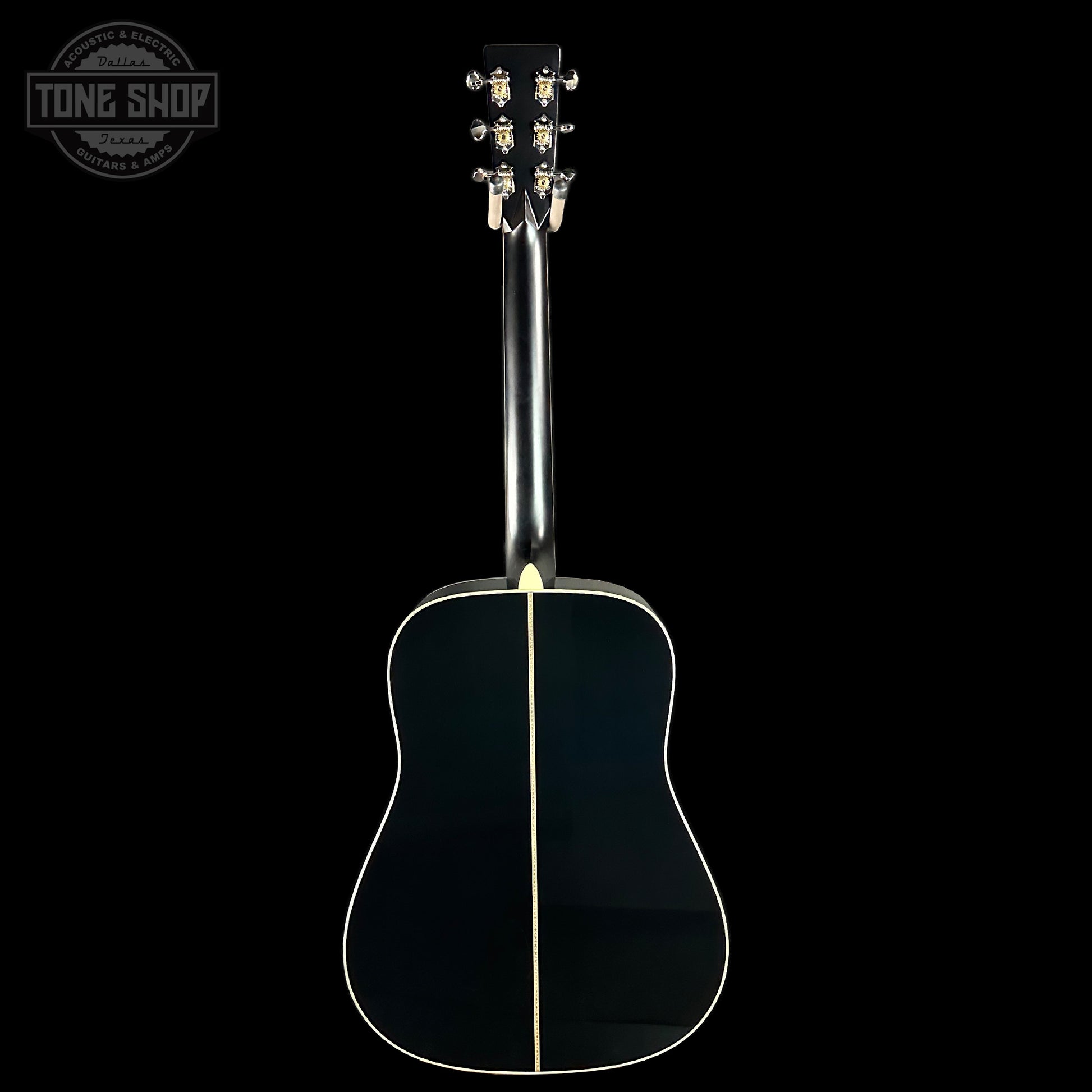 Full back of Martin Custom Shop D-41 Black Sitka/EIR.