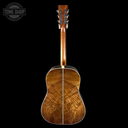 Full back of Martin Custom Shop Dread 12-Fret Wild Grain East Indian Rosewood.