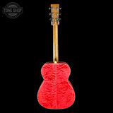 Full back of Martin Custom Shop 000 14-Fret Quilted Maple.
