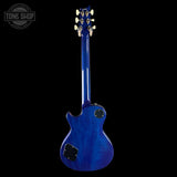 Full back of PRS S2 Wood Library McCarty 594 Singlecut Quilt Makena Blue.