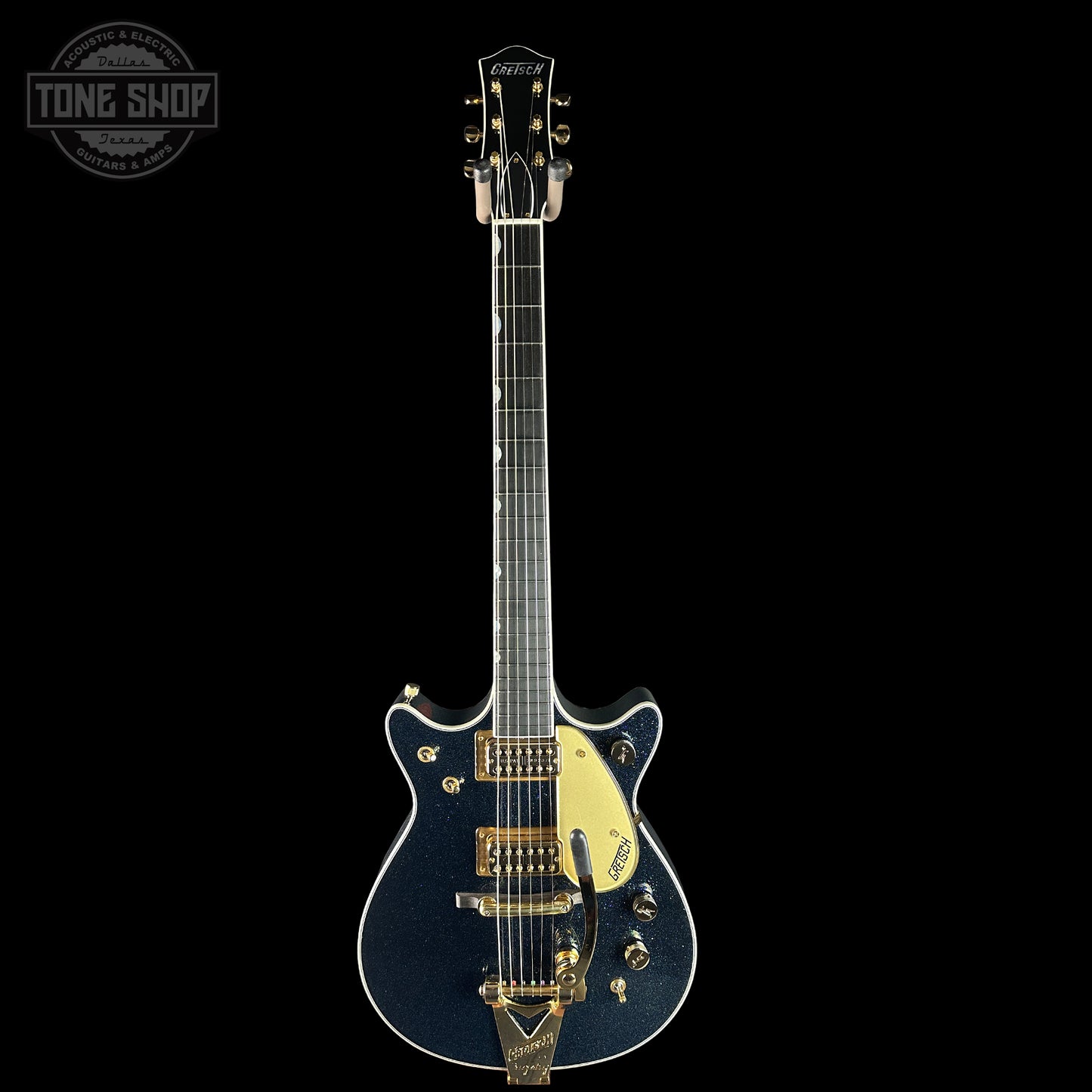 Full front of Gretsch Custom Shop G6128-62 Holoflake NOS.