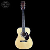 Full front of Martin Custom Shop OM 41 Style Adirondack / Sinker Mahogany.