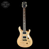 Full front of PRS Wood Library Custom 24 Quilt 10 Top Natural.