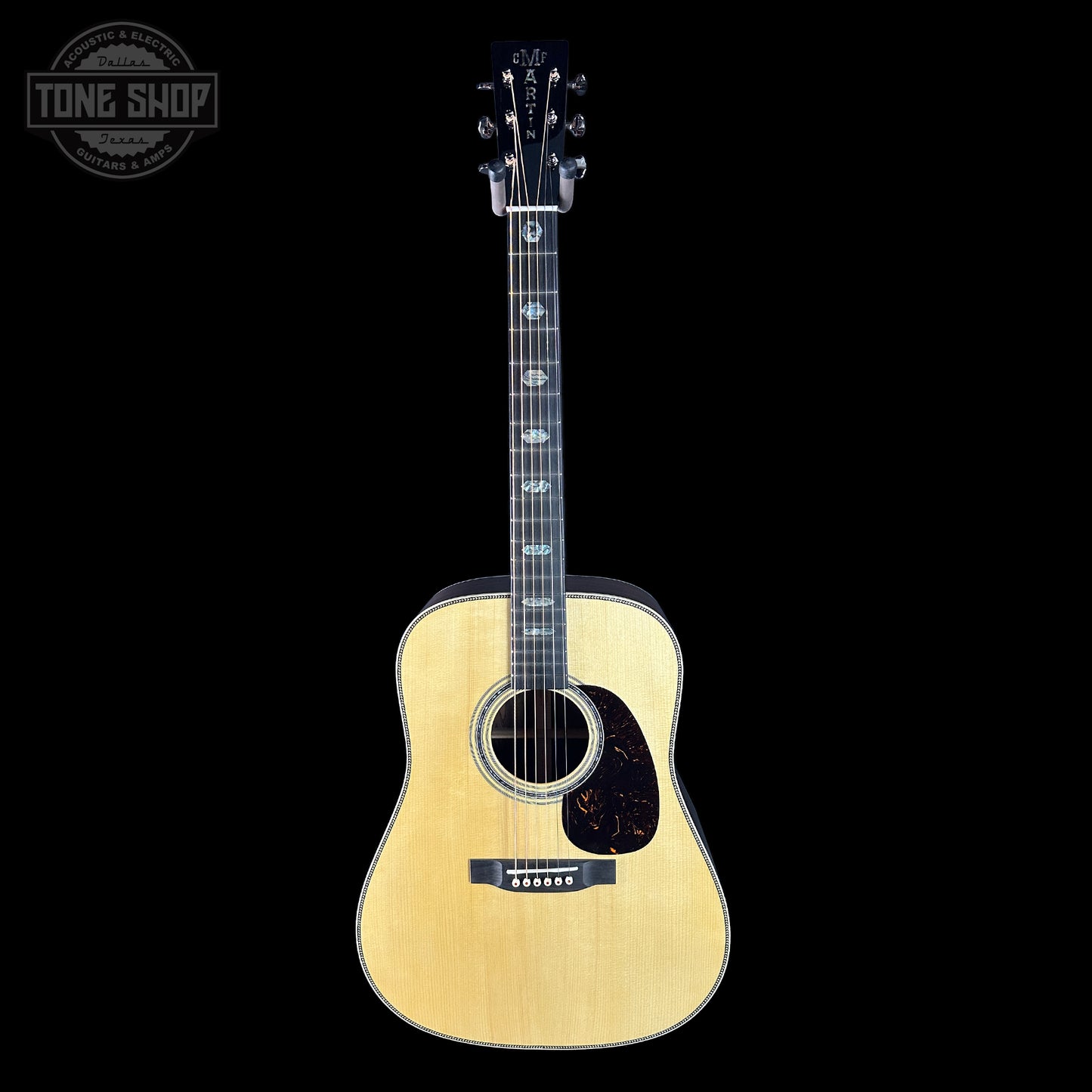 Full front of Martin Custom Shop Dread 14-Fret Wild Grain East Indian Rosewood.