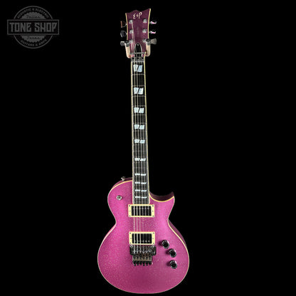 Full front of ESP USA Eclipse Disco Pink Sparkle.