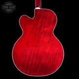Back of Gretsch G6119T Pro Players Edition Tennessee Rose Dark Cherry Stain.