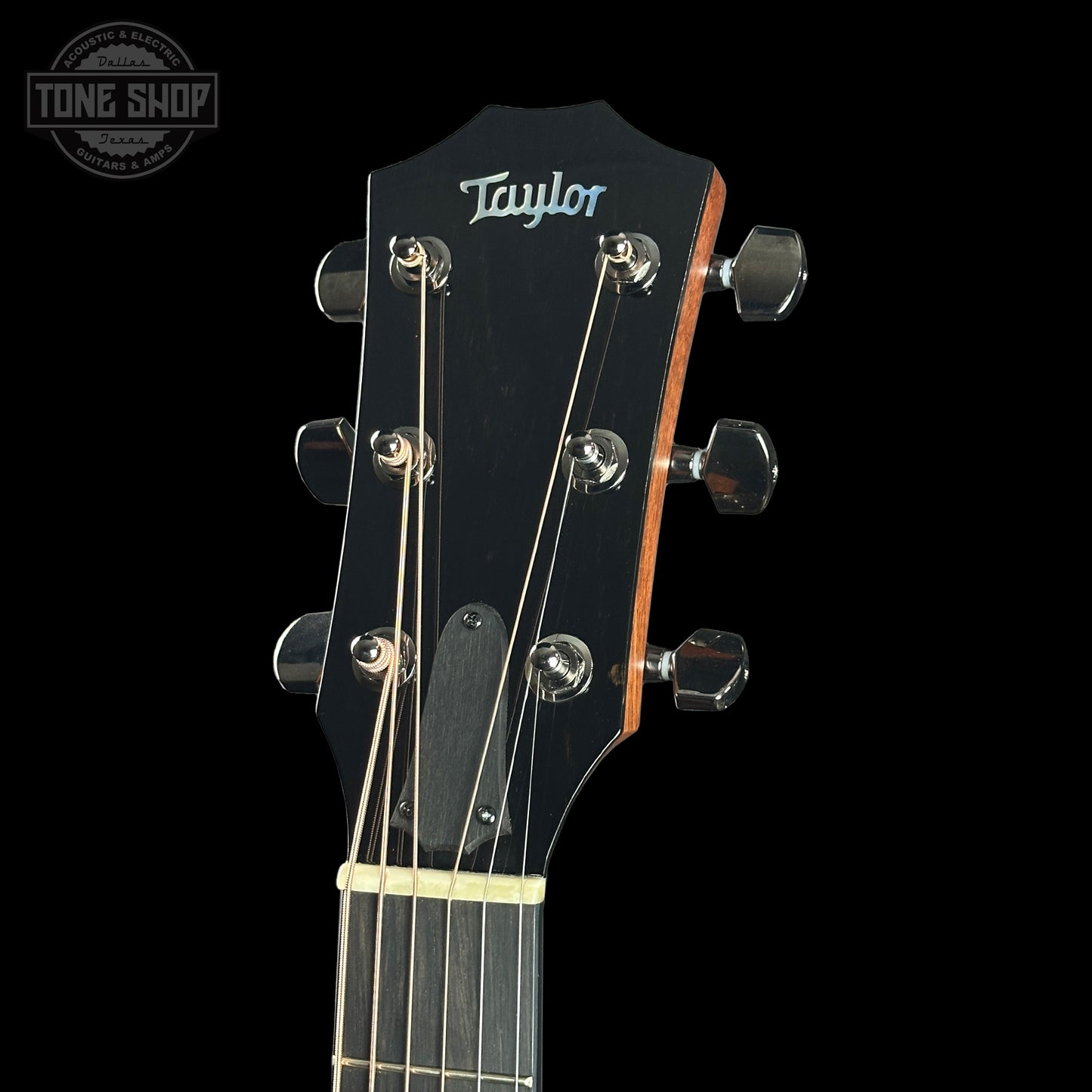 Headstock of Taylor Custom TSG Anniversary Dread Adirondack / Indian Rosewood 1207245040.