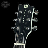 Headstock of Reverend Sensei RA Limited Edition Red/Silver/Blue Sparkle.