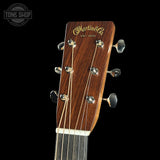 Headstock of Martin Custom Shop Dread 28 Style 1933 Ambertone Adirondack / Guatemalan Rosewood.