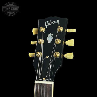 Gibson guitar headstock with black background