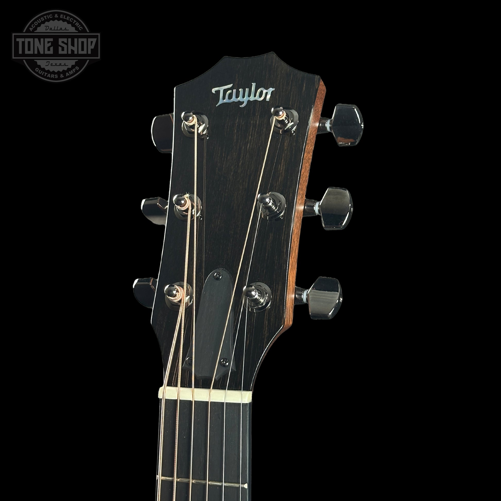 Headstock of Taylor Custom TSG Anniversary Dread Adirondack / Indian Rosewood 1207235012.