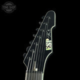 Headstock of ESP Original Series Stephen Carpenter STEF-T7B Baritone.