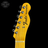Headstock of Fender Custom Shop 1967 Telecaster Bigsby Deluxe Closet Classic.