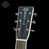 Guitar headstock with 'Martin' branding on a black background