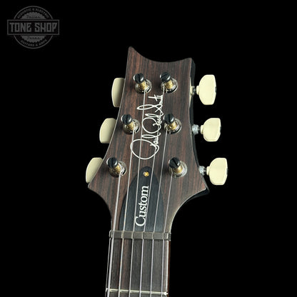 Headstock of PRS Custom 24 10 Top Purple Mist.