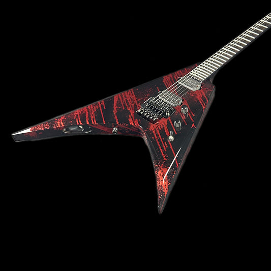 ESP USA V-II NTB FR SD Blood Splatter Black w/case