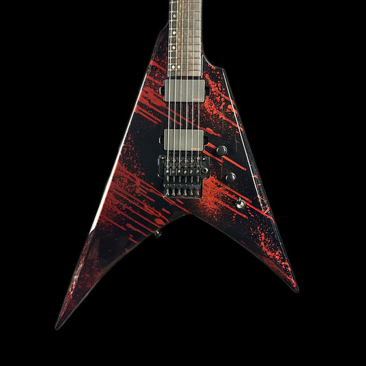 ESP USA V-II NTB FR EMG Blood Splatter Black w/case