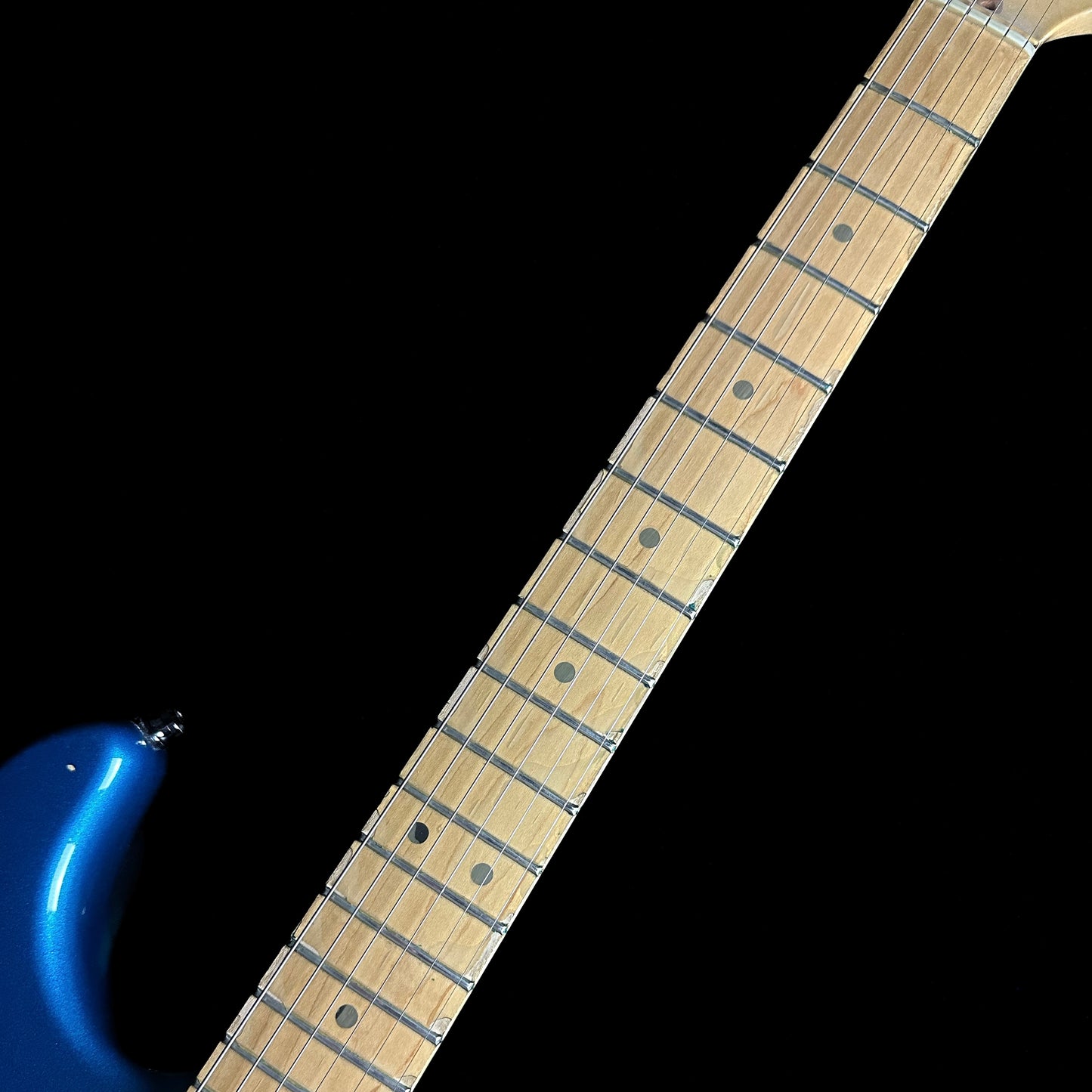 Fretboard of Used 1999 Fender American Standard Stratocaster Aqua Marine Metallic TSU14279.