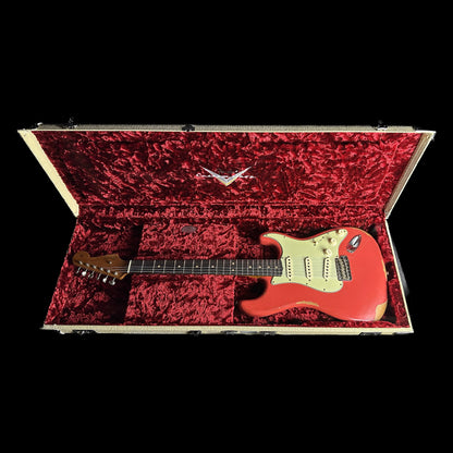 Fender Custom Shop Limited Edition 1963 Strat Relic Aged Fiesta Red w/case