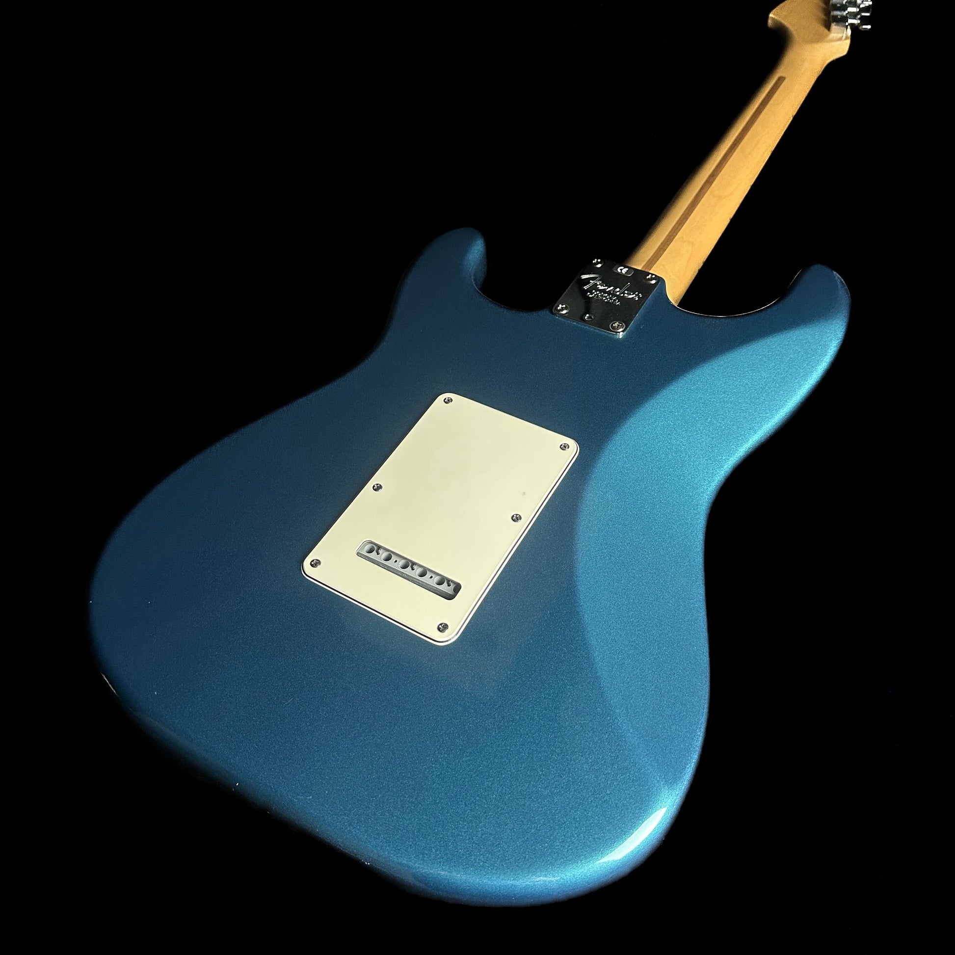 Back angle of Used 1999 Fender American Standard Stratocaster Aqua Marine Metallic TSU14279.