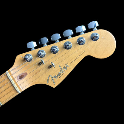 Headstock of Used 1999 Fender American Standard Stratocaster Aqua Marine Metallic TSU14279.