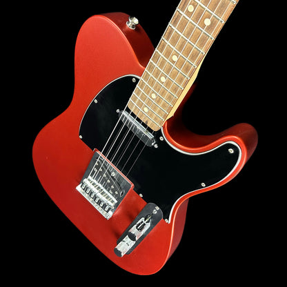 Front angle of Used Fender Standard Telecaster Satin Flame Orange TSU15164.