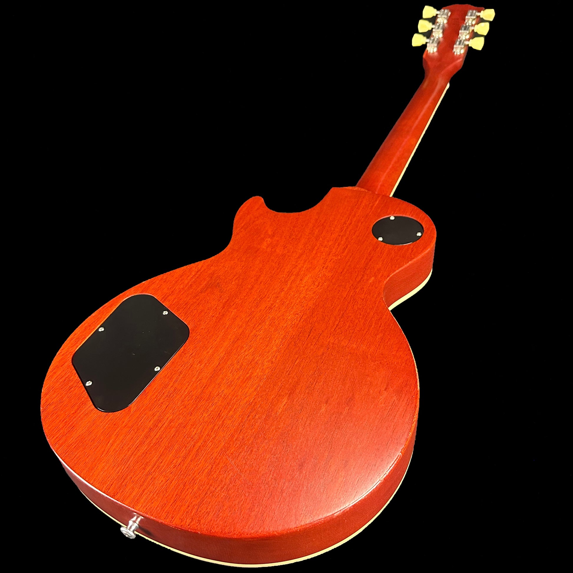 Back angle of Used 2012 Gibson Les Paul Traditional Satin Cherry TSU14891.