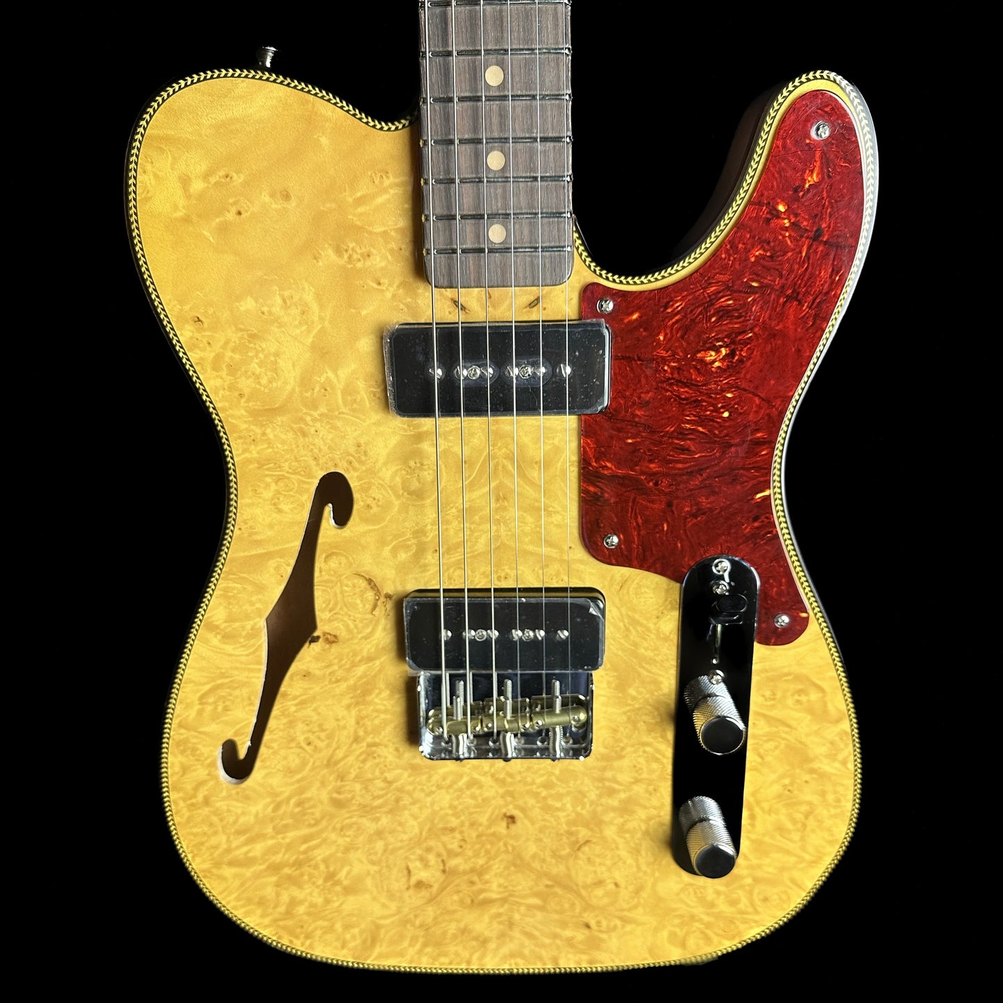 Fender Custom Shop Artisan Dual P90 Maple Burl Telecaster NOS Aged Natural w/case