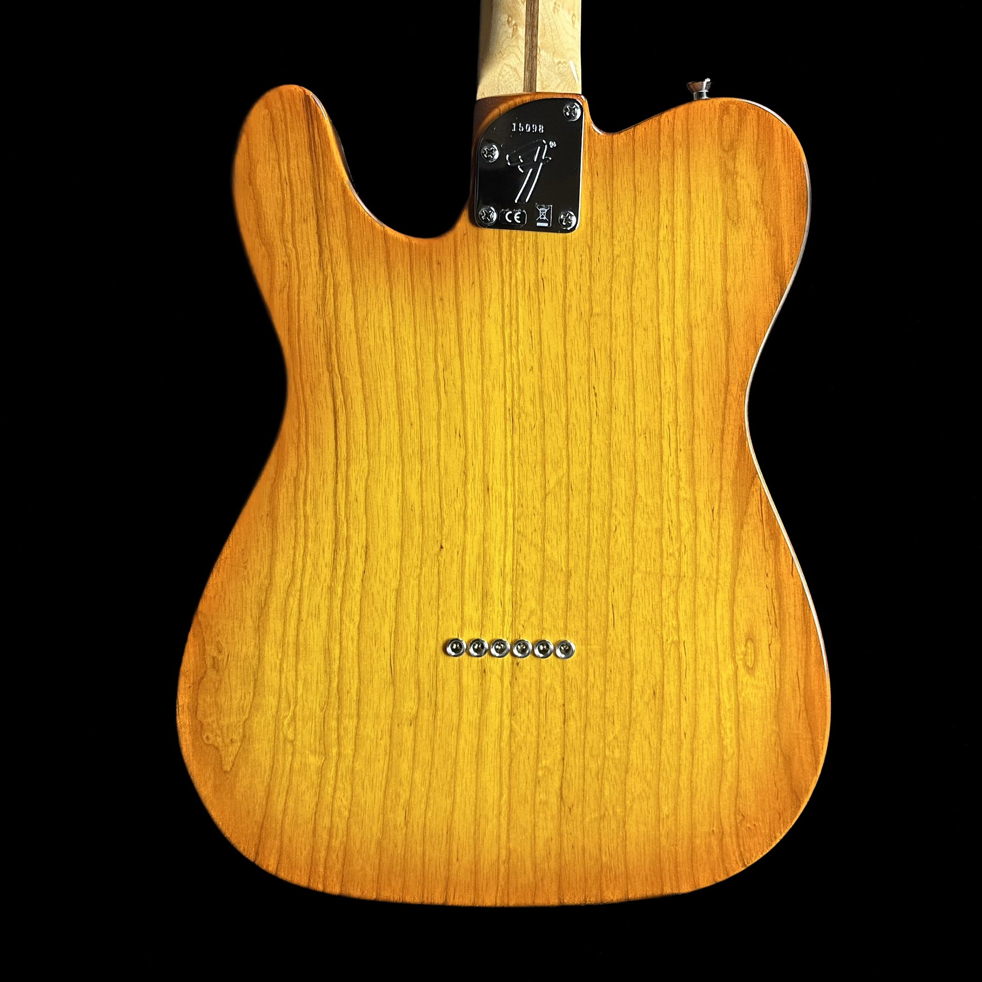 Back of Fender American Custom Telecaster MP Honey Burst NOS.