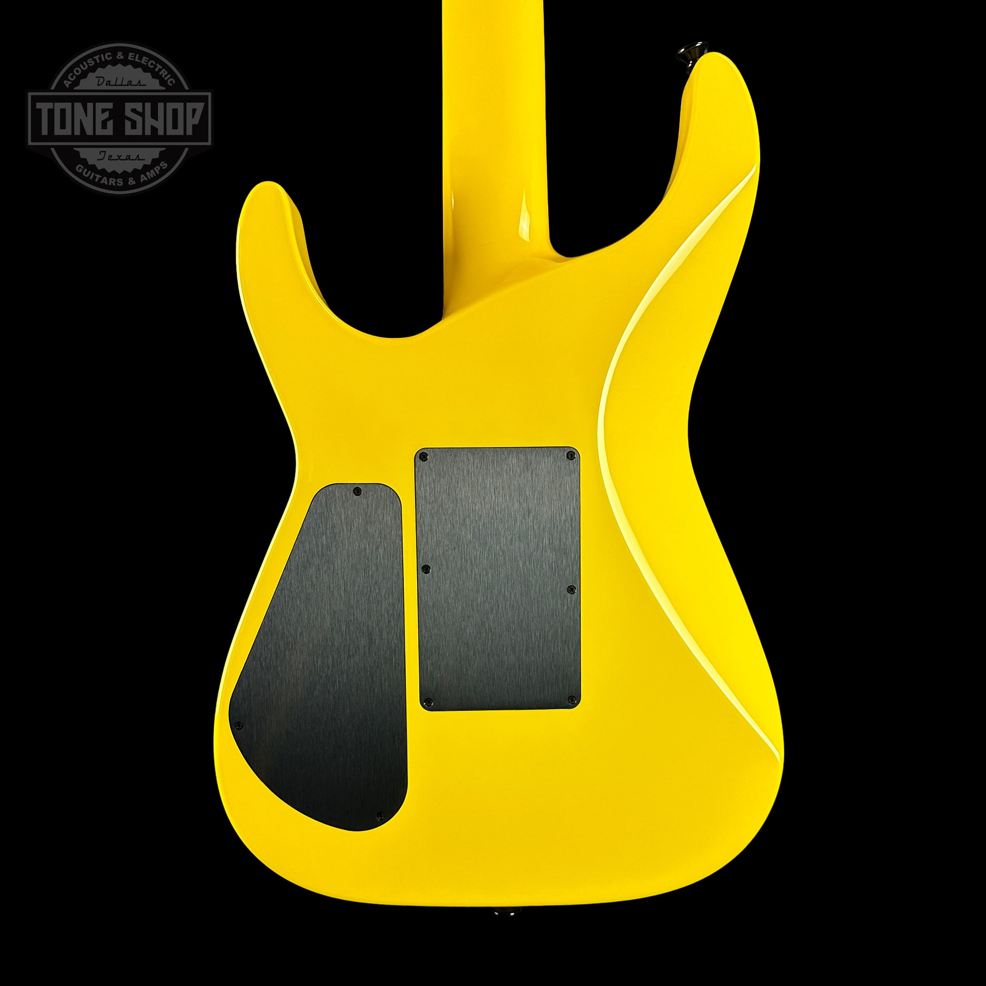 Back of Jackson Custom Shop SL HSS Floyd Rose Graf Yellow.