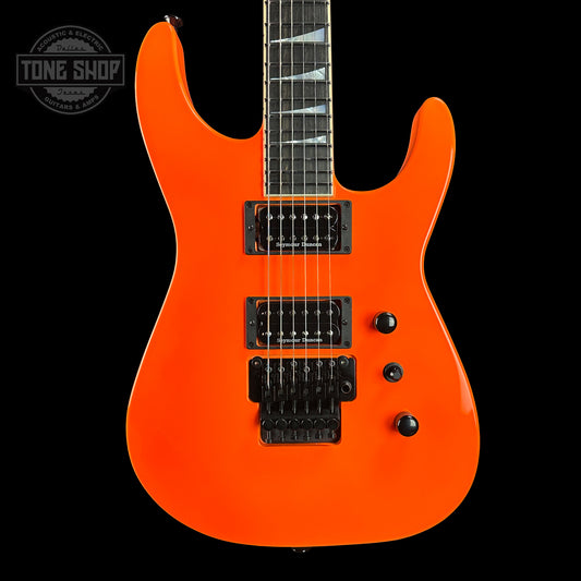 Front of Jackson Custom Shop SL2H Neon Orange.