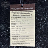 Hang tag for Magnatone Twilighter Custom 2x12 Combo Tooled Black Western Leather.