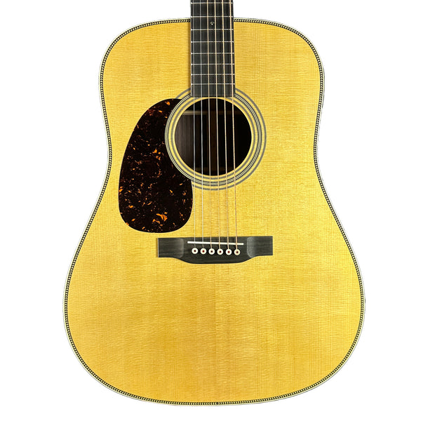 Front of Martin HD-28 Natural Left Handed.