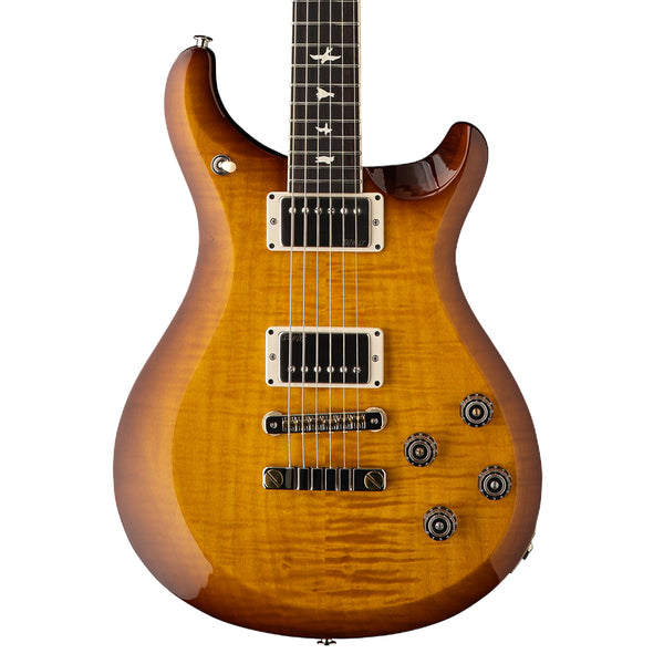Closeup of PRS S2 McCarty 594 Honey Gold Burst w/bag