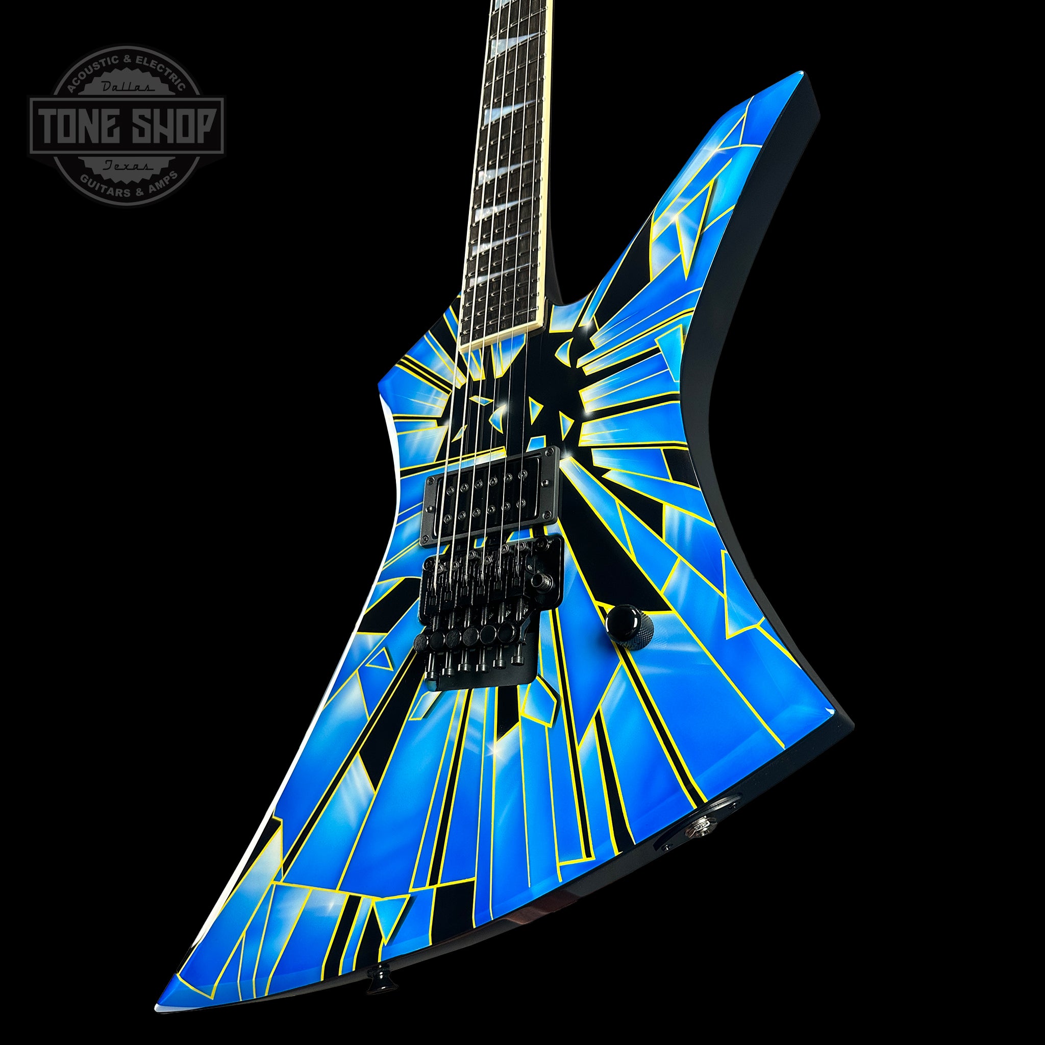 Jackson Custom Shop Kelly KE1 RVRS Shattered Glass w/Case – Tone