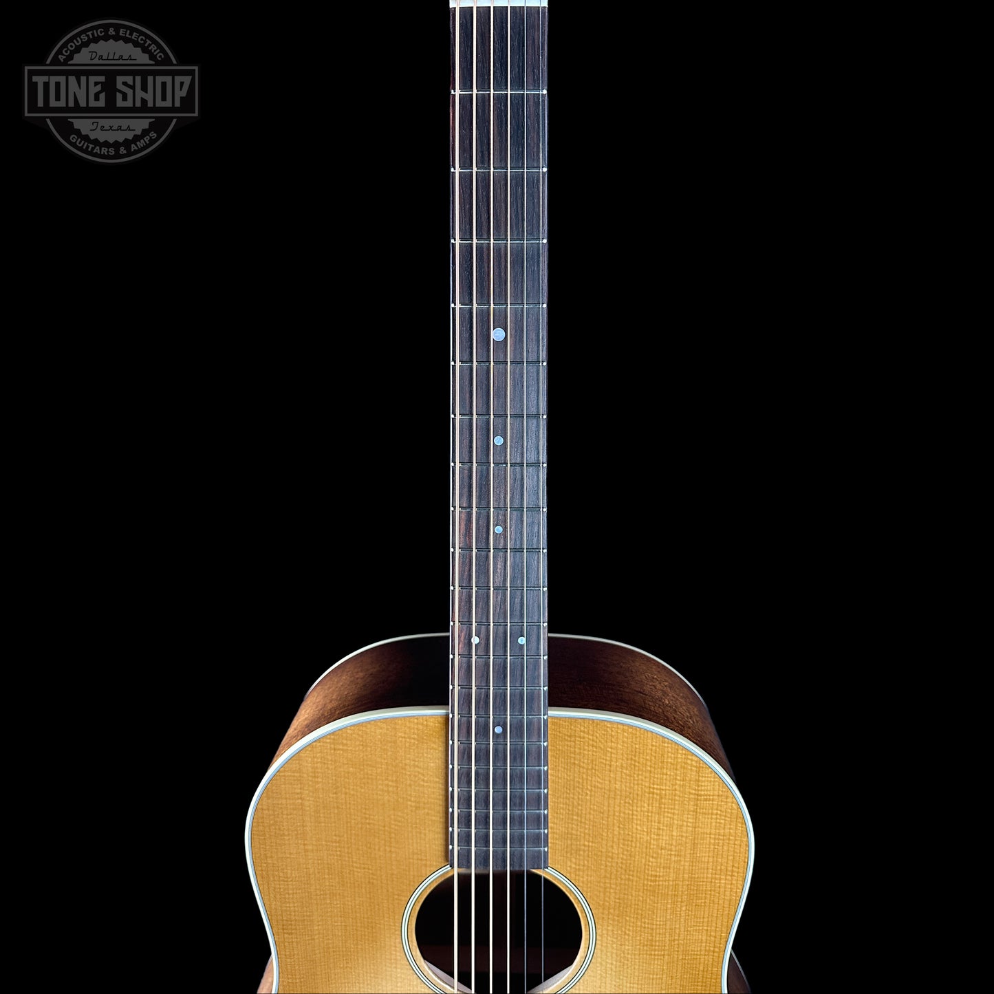 Fretboard of Martin Custom Shop Slope Shoulder Dread VTS Spruce/Mahogany Toasted Burst.