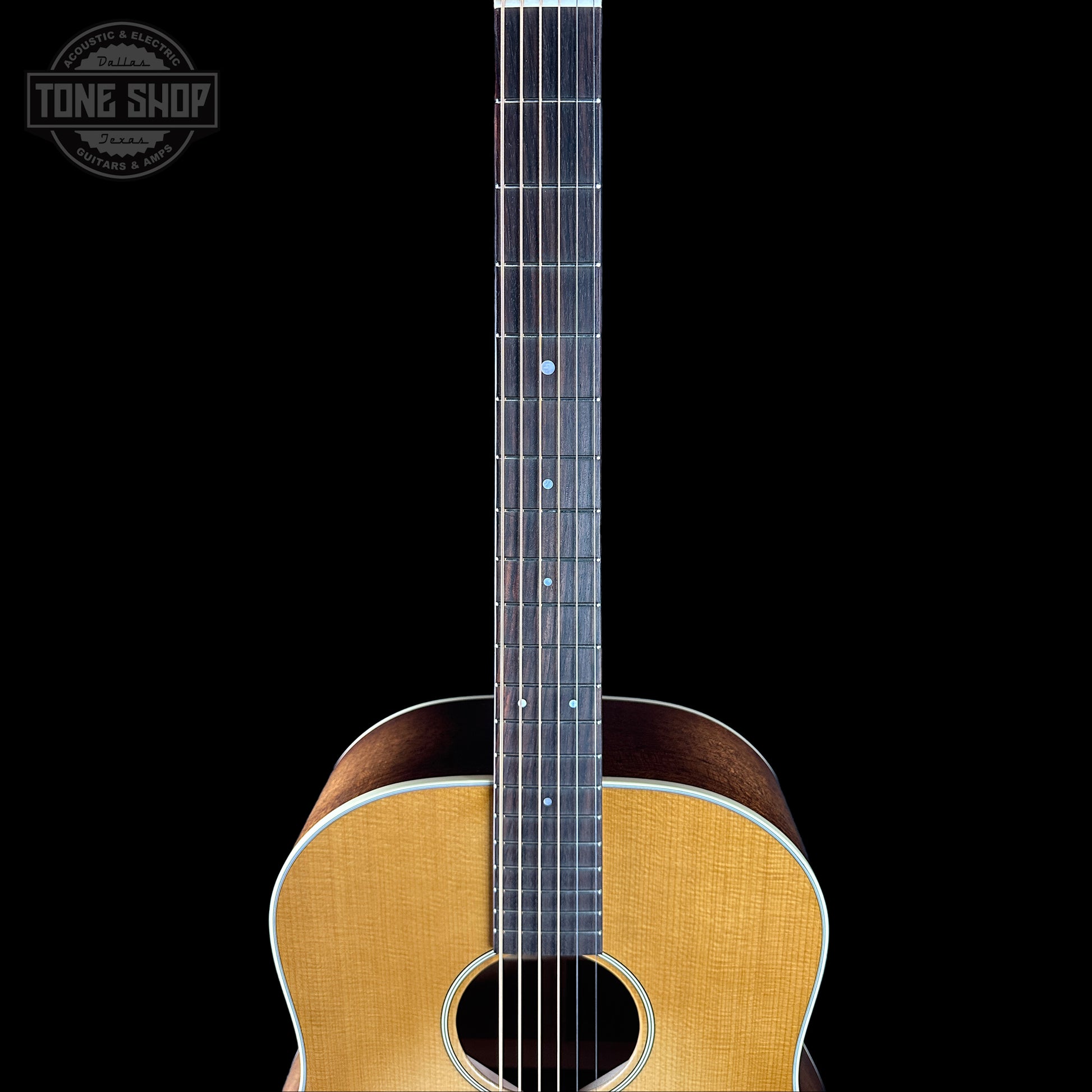 Fretboard of Martin Custom Shop Slope Shoulder Dread VTS Spruce/Mahogany Toasted Burst.