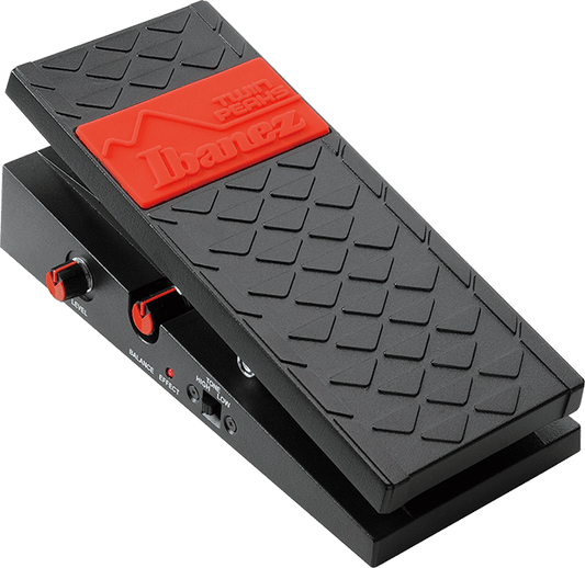 Front angle of Ibanez Twin Peaks Wah Pedal.