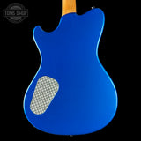 Back of Powers Electric A-Type Select Maple Cruise Night Blue Ghost Flame PF42 Firestripe Delrin Cool CamTail.