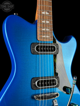 Detail on Powers Electric A-Type Select Maple Cruise Night Blue Ghost Flame PF42 Firestripe Delrin Cool CamTail.