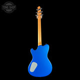 Full back of Powers Electric A-Type Select Maple Cruise Night Blue Ghost Flame PF42 Firestripe Delrin Cool CamTail.