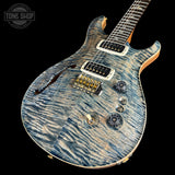 Front angle of PRS 40th Anniversary Custom 24-08 Semi-Hollow Limited Faded Whale Blue Natural Back.