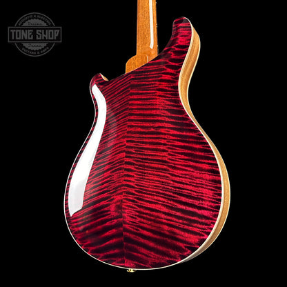 Back angle of PRS Hollowbody II Piezo 10-top Red Tiger.