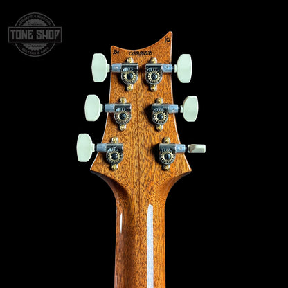 Back of headstock of PRS Hollowbody II Piezo 10-top Red Tiger.