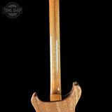 Back of neck of PRS 40th Anniversary Custom 24-08 Semi-Hollow Limited Faded Whale Blue Natural Back.