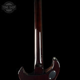 Back of neck of PRS Wood Library McCarty 594 10-top Quilt Black Gold Wraparound Korina.