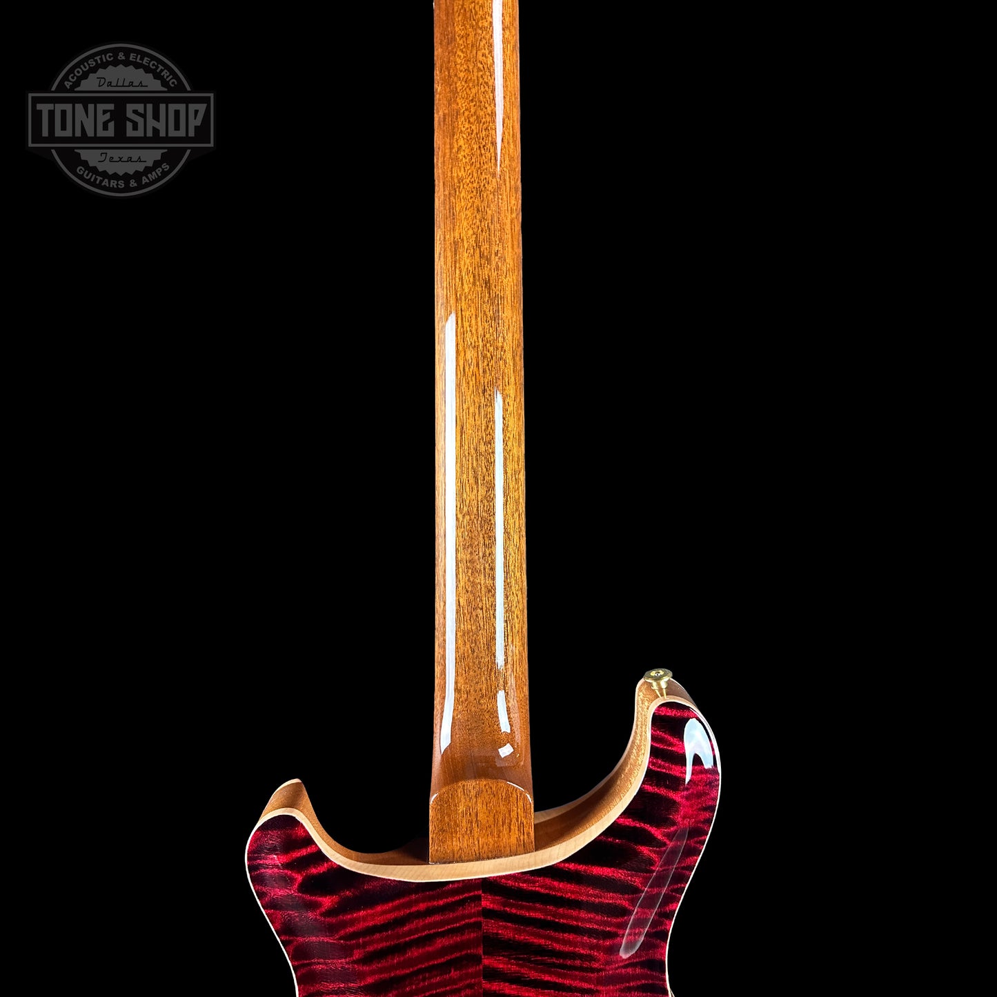 Back of neck of PRS Hollowbody II Piezo 10-top Red Tiger.